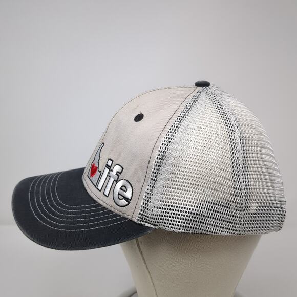 Idaho Life Snapback Trucker Hat Gray OS Adjustable Mesh Back Arcadian Outfitters - Picture 3 of 10